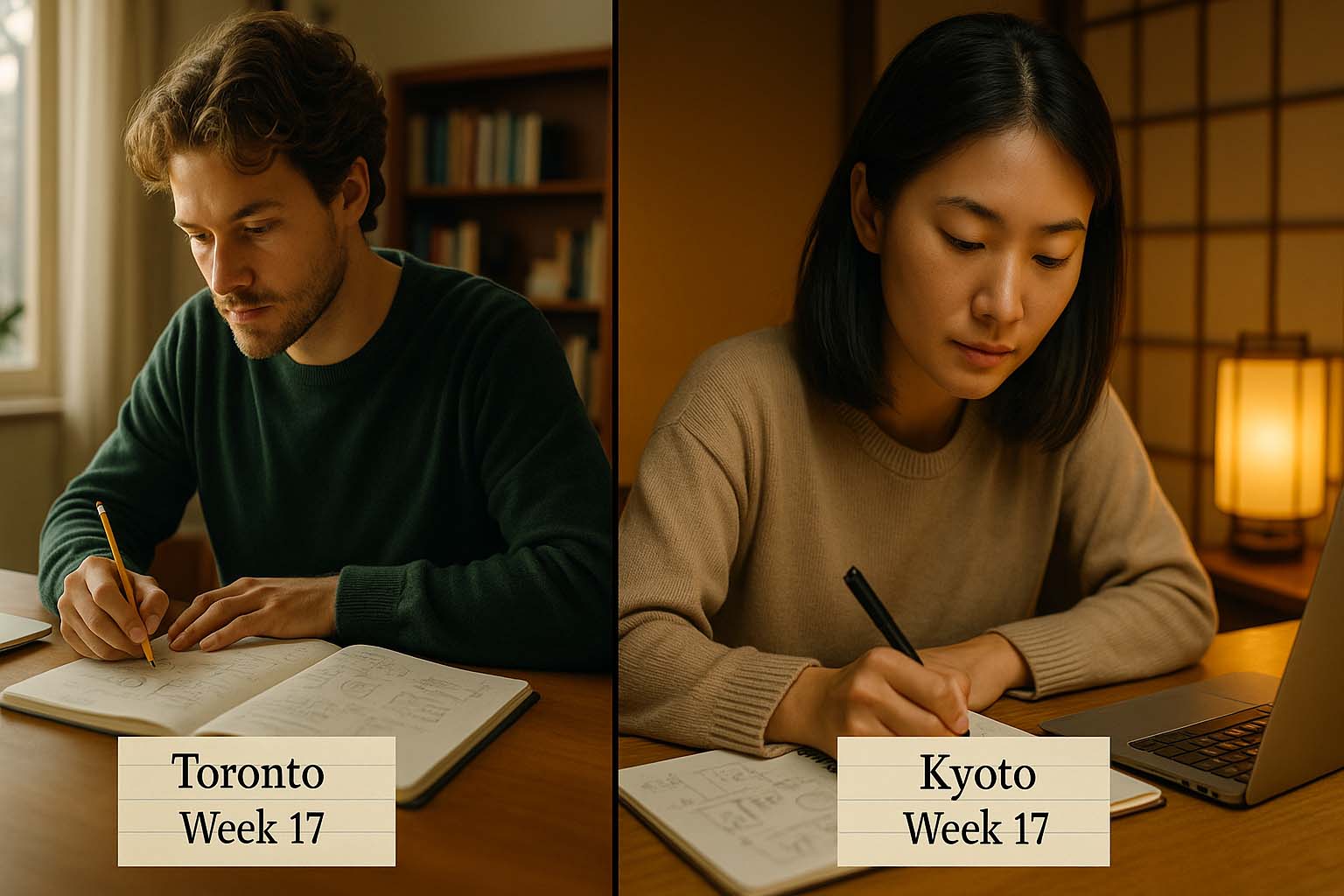 Creative Journaling with Week Numbers