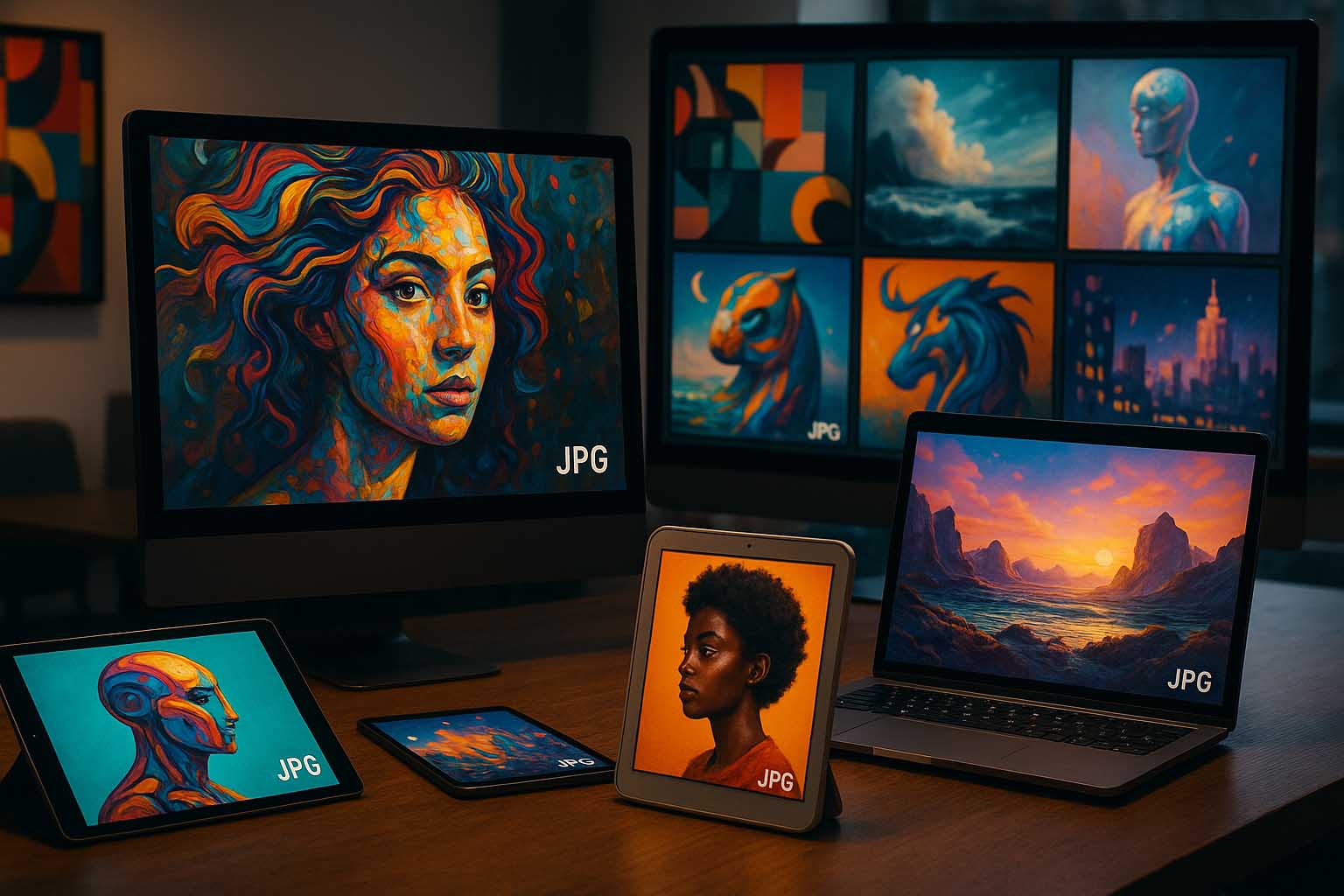 Using JPGs in visual art submissions